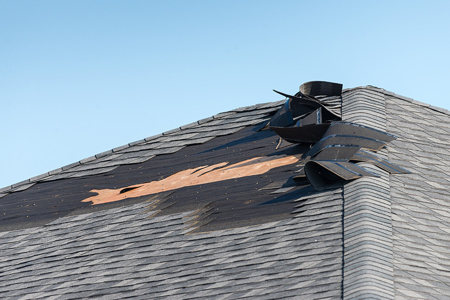 residential property roof with wind damages longview tx